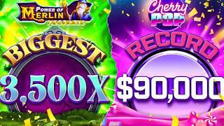 GAMBLING UNTIL MAX SPINS.. 2 RECORD WINS in ONE VIDEO!