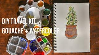 DIY TRAVEL KIT | GOUACHE + WATERCOLOR | Art by Taqwa