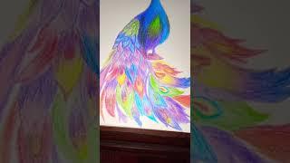  मोरनी  #mor ka drawing kaise kare# peacock drawing# shorts # art by ek Larki