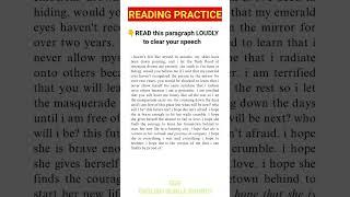 ENGLISH READING PRACTICE! READ AND LEARN ENGLISH BY SPEAKING #english #readingcomprehension #speed