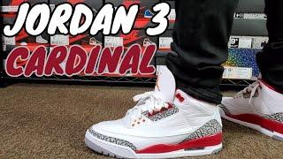 AIR JORDAN 3 CARDINAL REVIEW & ON FEET