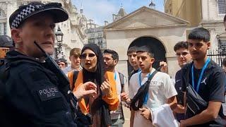 "Out, Leave Now!" Female Armed Police Officer Intervenes as They Keep Disrespecting the King's Guard