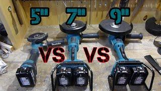 Makita Grinders 5" Vs 7" Vs 9" Cordless Angle Grinders