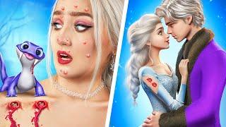 From Nerd Elza To Beauty Bride! Frozen Extreme Makeover