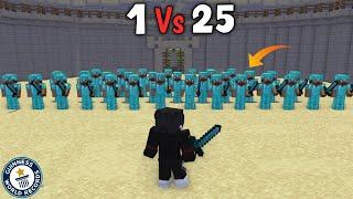 Minecraft 1 Vs 25 IMPOSSIBLE PvP Challenge (Hindi) | Niz Gamer