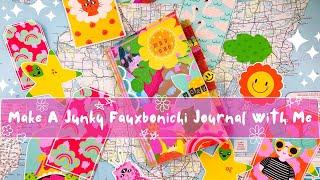 Make A Junk Journal Fauxbonichi Journal With Me | Colorful DIY Daily Journal |  With Collage Sheets