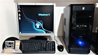 Windows 7 64bit Startup in the Year 2024 with PC GIGABYTE Intel Core i3 550 - Short Video