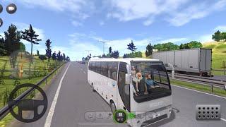 Rainy night driving bus simulator mobile game realistic