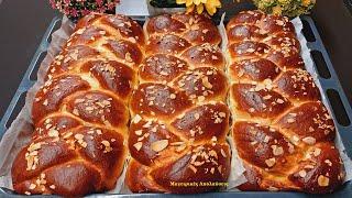 Fluffy Chocolate-Filled Tsoureki with Extra Fiber: Delicious and Soft for Days.