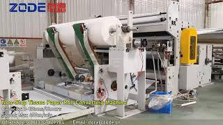 ZODE&FEXIK Non stop toilet paper and kitchen towel converting machine tissue paper roll rewinder