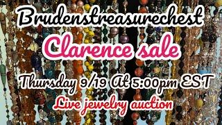 Live jewelry auction Thursday 9/19 At 5:00pm EST