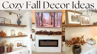 COZY FALL DECOR IDEAS 2024 |  Fall Decorate with me | Fall Living Room | Fall Bedroom | Part 3