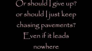 Adele~Chasing Pavements lyrics