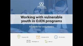 Working with vulnerable youth in OJEN programs