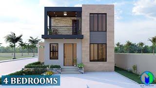 Small Two Storey House Design with 4 Bedrooms