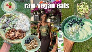 RAW VEGAN what I eat in a day to feel ~amazing~ tahini kelp noodles, raw granola, chayote salad