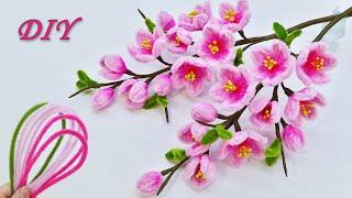 Sakura DIY. Chenille Wire Flowers/Pipe Cleaner Flowers DIY