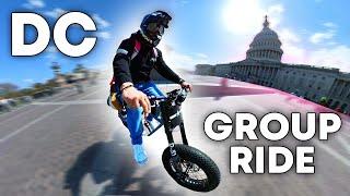 Cherry Blossom Electric Group Ride // The ONLY P-51 eBike in DC