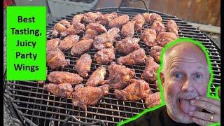 Spicy, Juicy Party Wings on a Weber Smokey Mountain BBQ