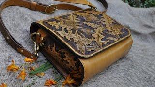 Handmade handbags and clutches by Kazakhsha Leather Art Studio