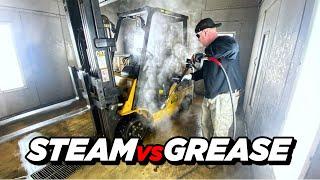 INDUSTRIAL STEAM CLEANER vs GREASY EQUIPMENT | How to Clean and Sanitize Indoors