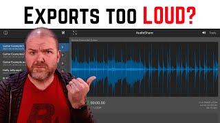How to REDUCE VOLUME when exporting in GarageBand iOS (iPad/iPhone)