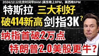 【特斯拉重磅利好】股价破历史新高，超级牛市确认？疯牛已练成？可以满仓了吗？纳指首破2万点 七大科技王者归来？#特斯拉 #特斯拉股票 #美股 #股哥说美股 #tesla #马斯克 #美股复盘