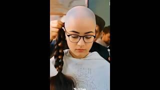 RASHMIKA MANDANNA - BALD HEADSHAVE - HAIRCUT - MOTTAI - GUNDU - MUNDAN - TOLLYWOOD (Made using AI)