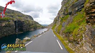 Driving in Norway - Røldal Road To Langfoss Waterfall - 4K60 Road Trip