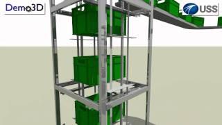 Demo3D USS Vertical Indexing Conveyor