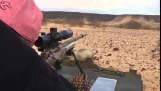 Crux Suppressors .22 cal can on a .338 Lapua Magnum. 2000 yard shot. Sound test.