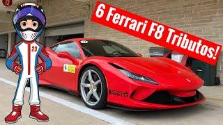 I found 6 Ferrari F8 Tributos at Circuit of The Americas!