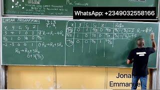 Simplex Method of Solving Linear Programming #simplexmethod #linearprogramming