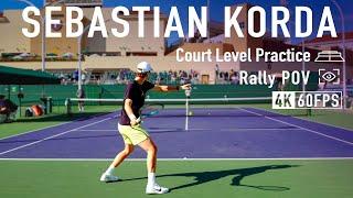 Sebastian Korda Court Level - Smooth & Efficient Groundstrokes (4K 60fps)