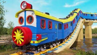 POLICE & THIEF CHASE - Lego City Cartoon - Choo Choo train kids Videos