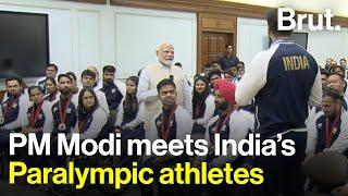 PM Modi meets India's Paralympic athletes