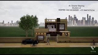 Architecture Walkthrough student of INSPIRE CAD ACADEMY ( Faridabad) +91-8447475234.