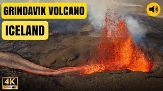 Getting Closer To A Gheysering Volcano! Grindavik Volcano Throwing Huge Lava Splashes In Air!  2024