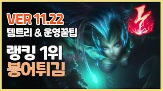 프리시즌 나미 랭킹 1위 붕어튀김ㅣ템트리 라인전 초반 딜교 후반 운영법ㅣ롤 프로게이머 관전 l Patch 11 23ㅣ감전ㅣ미카엘ㅣ