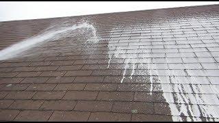 Cleaning a Roof with Oxygen Bleach