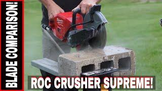 ROC CRUSHER SUPREME 9" DIAMOND CONCRETE CUTTING BLADE COMPARISON