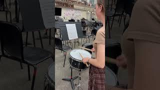 Sight reading on snare drum