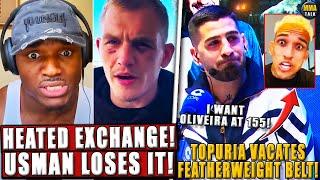 Kamaru Usman & Ian Garry GO OFF ON ONE ANOTHER! Topuria VACATES 145 belt & moves UP to 155? Conor-DJ