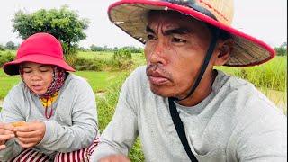 This morning, I am going to check on my rice field with my wife