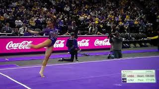 LSU gymnast Aleah Finnegan on floor vs. Ohio State