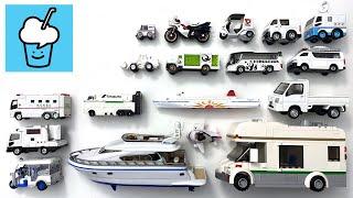 White Vehicles Car Toys collection tomica lego hotwheels siku bus motorbike ship yacht