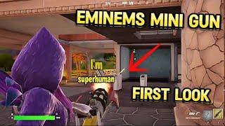 First In Game Look At Eminems Rap God Mini Gun