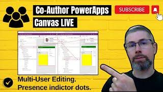 Co Author PowerApps Canvas LIVE Multi User Editing