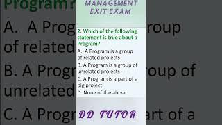 Management Exit Exam #exitexam #managementeducation #exam