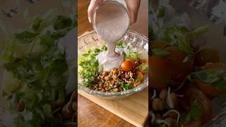 Day 30/30 of Easy Salads #whitesaucepasta #recipe #highproteinsalad #food #fitness #healthyrecipes